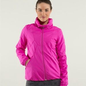 Lululemon Pink Striped Run Hustle Jacket 6